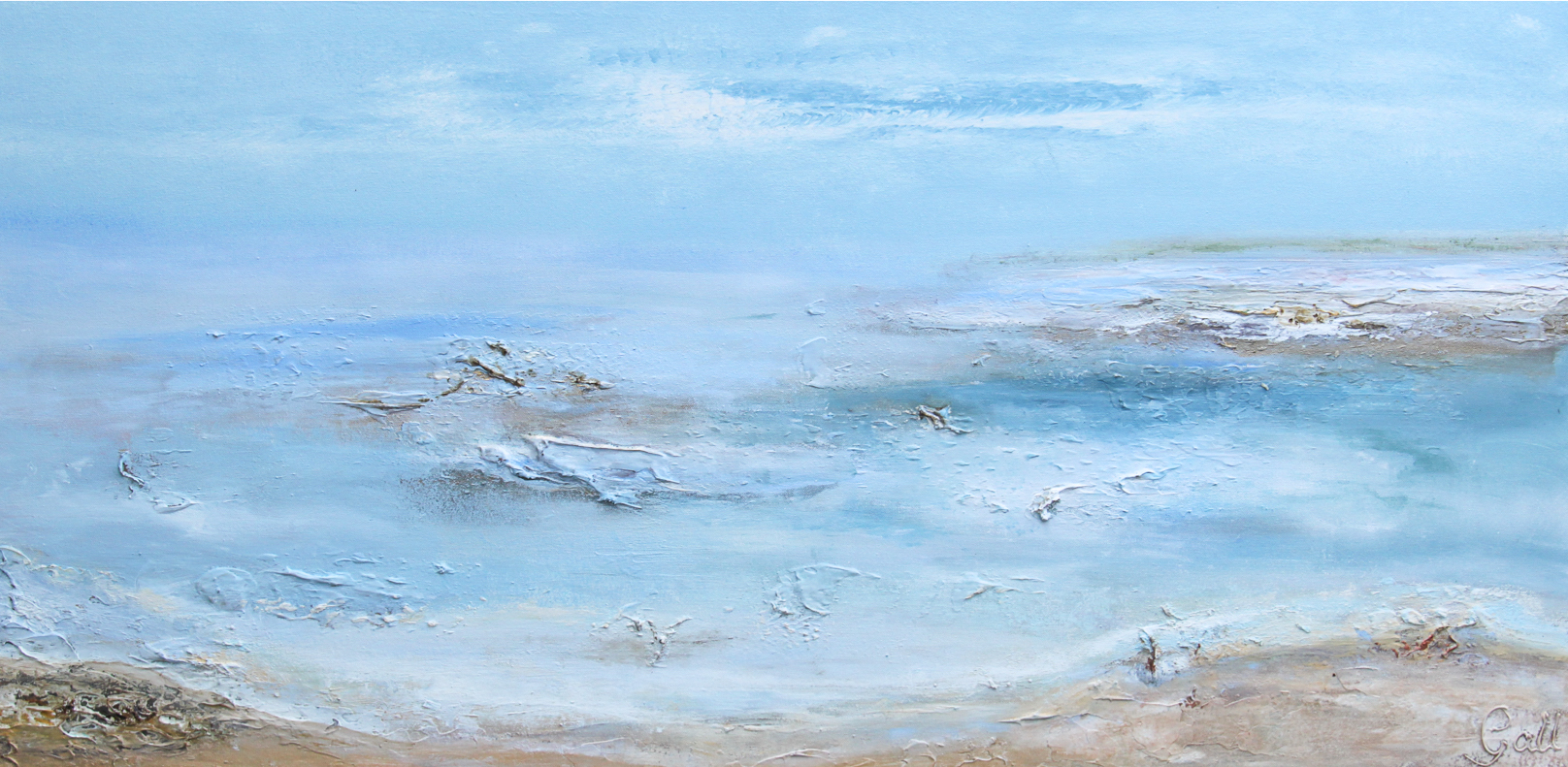 A Quiet Afternoon, 122x62cm oil and acrylic, $1,200